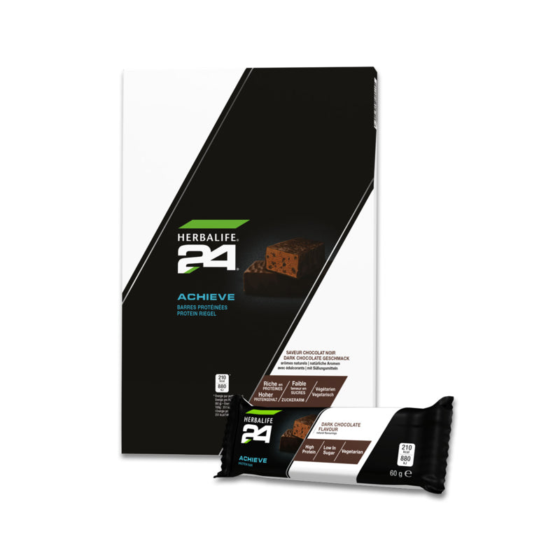 H24 Achieve Protein Riegel Dark Chocolate Geschmack/Cookie Dough, 6 x 60 g Schokolade